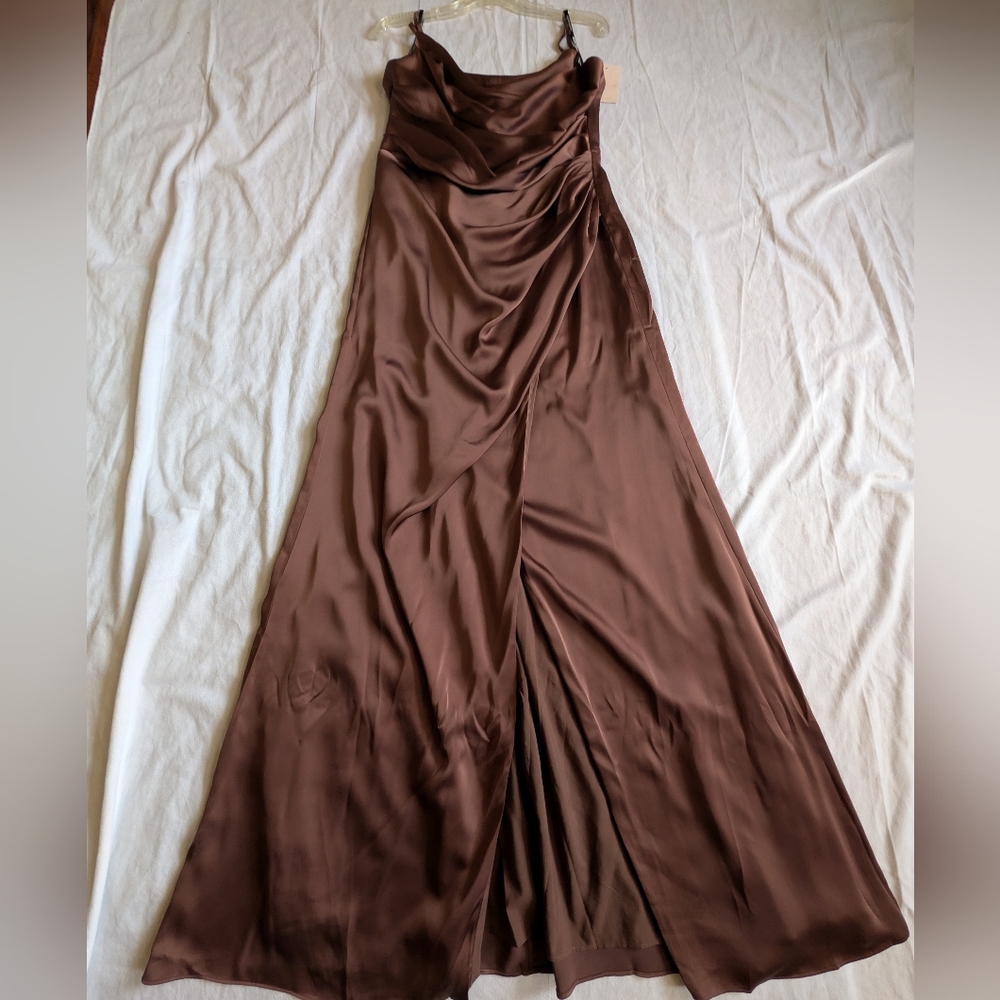 Birdie Grey Lydia Matte Cowl Neck Dress Size Large Holiday Party Dress - Picture 5 of 15